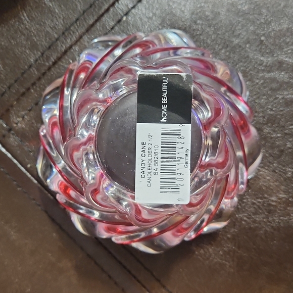 NEW Candle Holder ,Home Beautiful Candy Cane Swirl Pattern - Picture 7 of 12